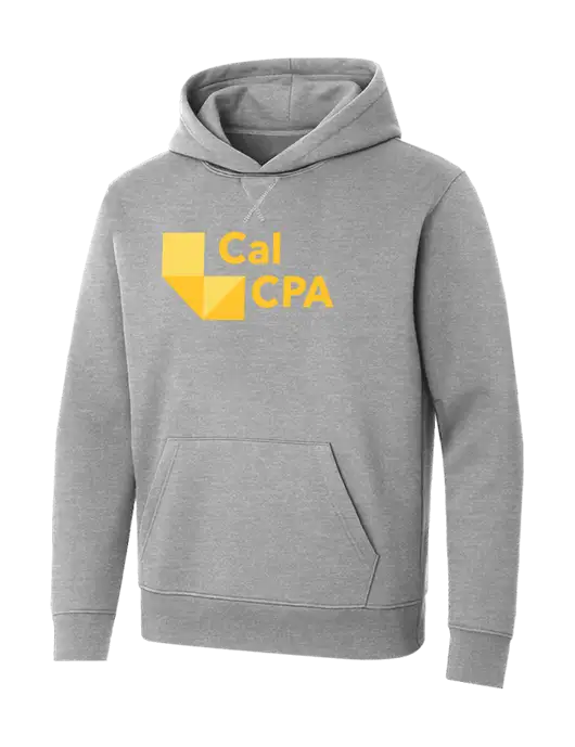 Allmade Granite Grey Heather Organic French Terry Pullover Hoodie w/CalCPA Logo