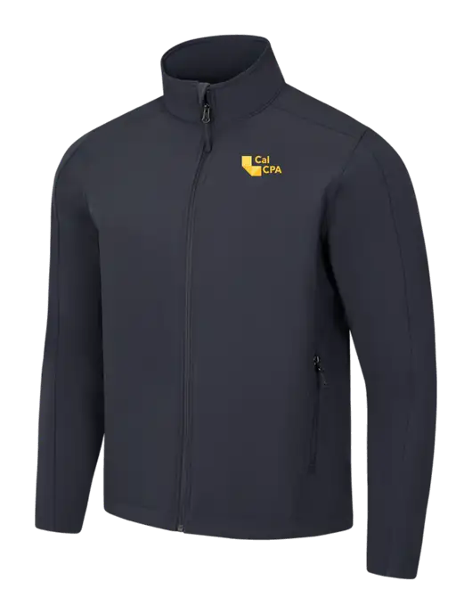 Charcoal Grey Core Soft Shell Jacket w/CalCPA Logo