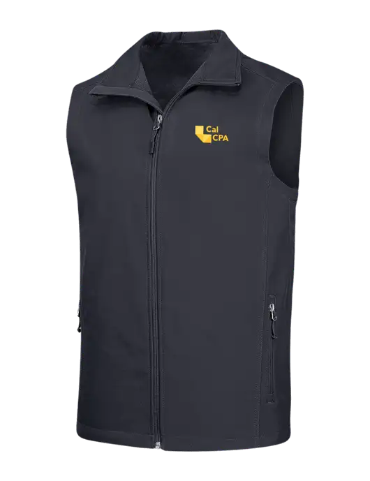 Dark Grey Core Soft Shell Vest w/CalCPA Logo