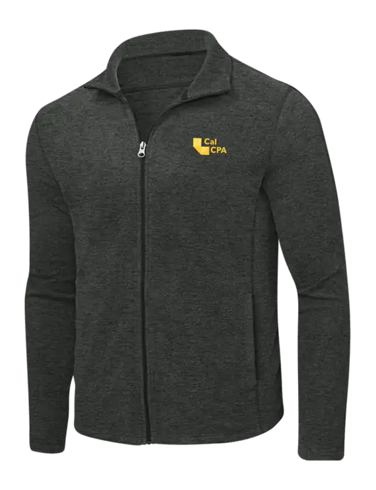 Charcoal Heather Microfleece Full-Zip Jacket w/CalCPA Logo
