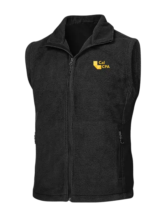 Black Fleece Vest w/CalCPA Logo