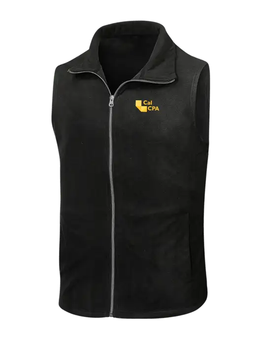 Black Microfleece Vest w/CalCPA Logo