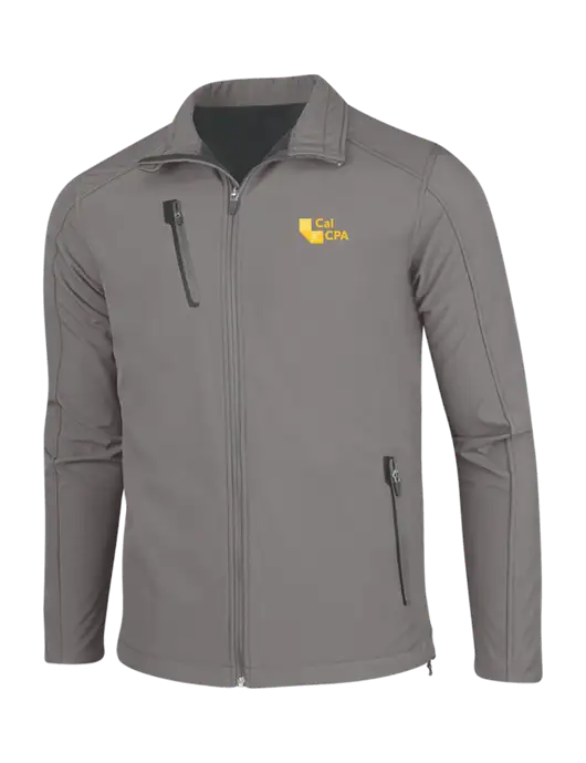 Medium Grey Welded Softshell Jacket w/CalCPA Logo