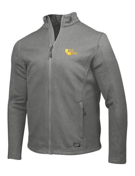OGIO Medium Grey Grit Fleece Jacket w/CalCPA Logo