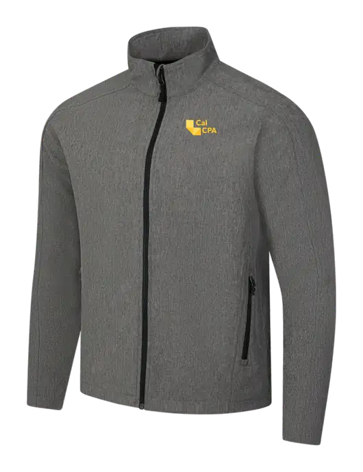 Medium Grey Heather Core Soft Shell Jacket w/CalCPA Logo