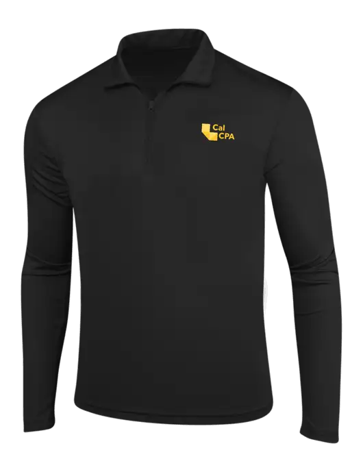 Black PosiCharge Competitor 1/4 Zip Pullover w/CalCPA Logo