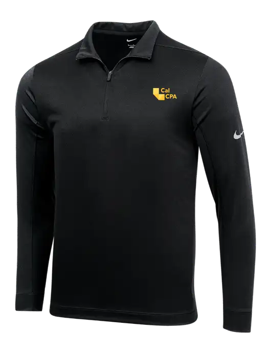 NIKE Black Dry 1/2 Zip Cover-Up w/CalCPA Logo