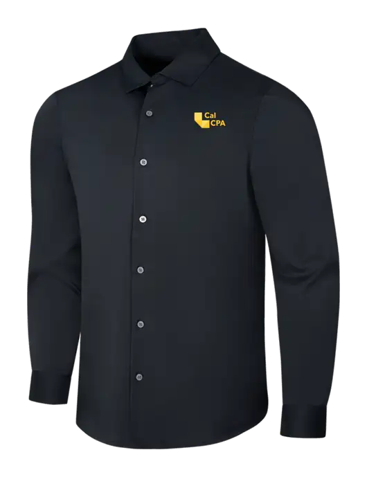 Black City Stretch Shirt w/CalCPA Logo
