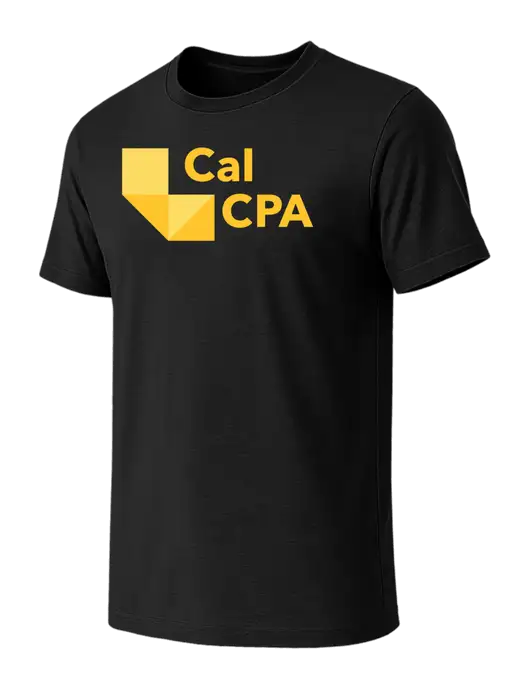 BELLA+CANVAS Black CVC Short Sleeve Tee w/CalCPA Logo