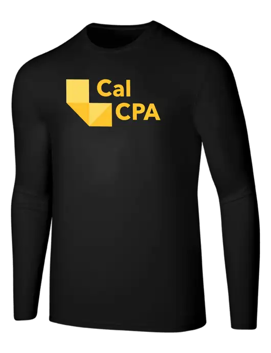 Seriously Soft Black Long Sleeve T-Shirt w/CalCPA Logo