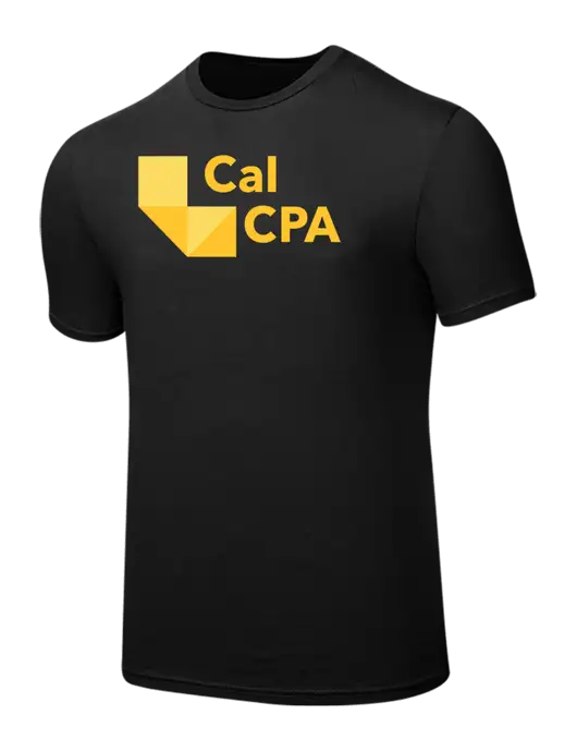 Seriously Soft Black T-Shirt w/CalCPA Logo