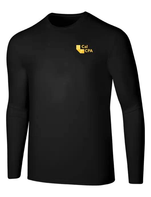 Seriously Soft Black Long Sleeve T-Shirt w/CalCPA Logo