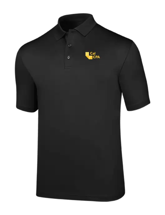 Callaway Opti-Dri Black Chev Polo w/CalCPA Logo