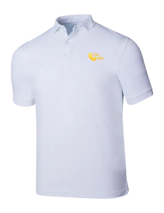Callaway Ottoman Bright White Polo w/CalCPA Logo