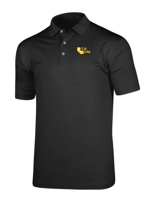 Callaway Vibrant Black Ventilated Polo w/CalCPA Logo