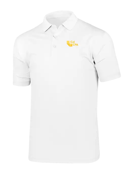 Callaway Vibrant Bright White Ventilated Polo w/CalCPA Logo