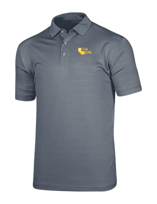 Callaway Vibrant Light Grey Ventilated Polo w/CalCPA Logo