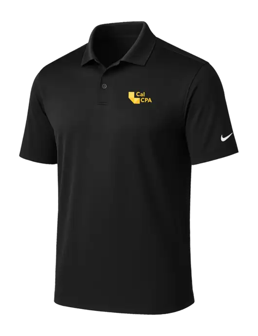 NIKE Black Victory Solid Polo w/CalCPA Logo