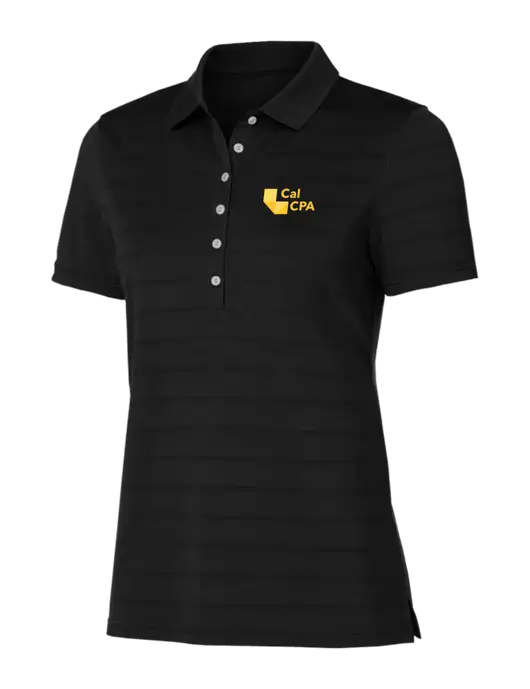 Callaway Womens Black Ventilated Polo w/CalCPA Logo