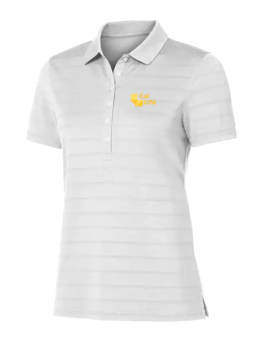 Callaway Womens Bright White Ventilated Polo w/CalCPA Logo