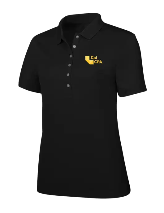 Callaway Womens Ottoman Black Polo w/CalCPA Logo