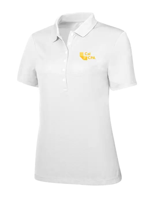 Callaway Womens Ottoman Bright White Polo w/CalCPA Logo