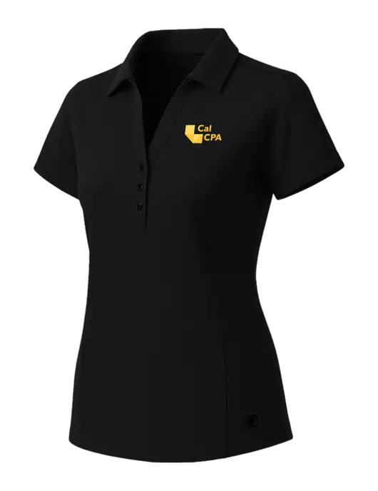 OGIO Womens Blacktop ONYX Polo w/CalCPA Logo