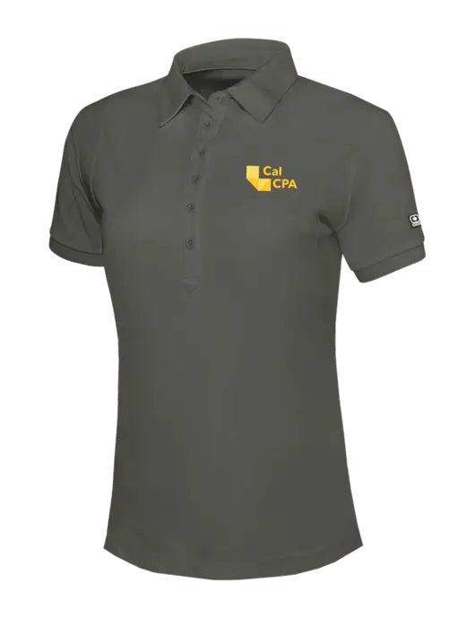 OGIO Womens Medium Grey Jewel Polo w/CalCPA Logo