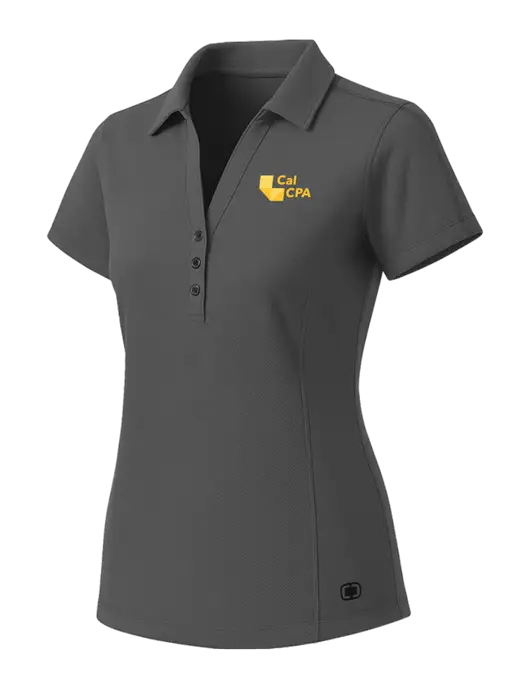 OGIO Womens Medium Grey ONYX Polo w/CalCPA Logo