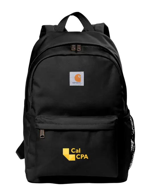 Carhartt Black Canvas Backpack w/CalCPA Logo