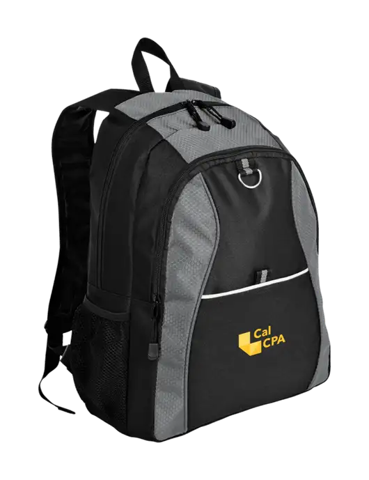 Honeycomb Grey/Black Backpack w/CalCPA Logo