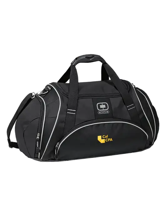 OGIO Black Crunch Duffel
 w/CalCPA Logo