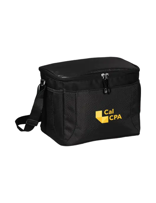 12 Can Black/Black Cube Cooler  w/CalCPA Logo