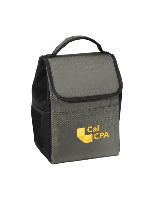 Lunch Bag Grey/Black Cooler w/CalCPA Logo