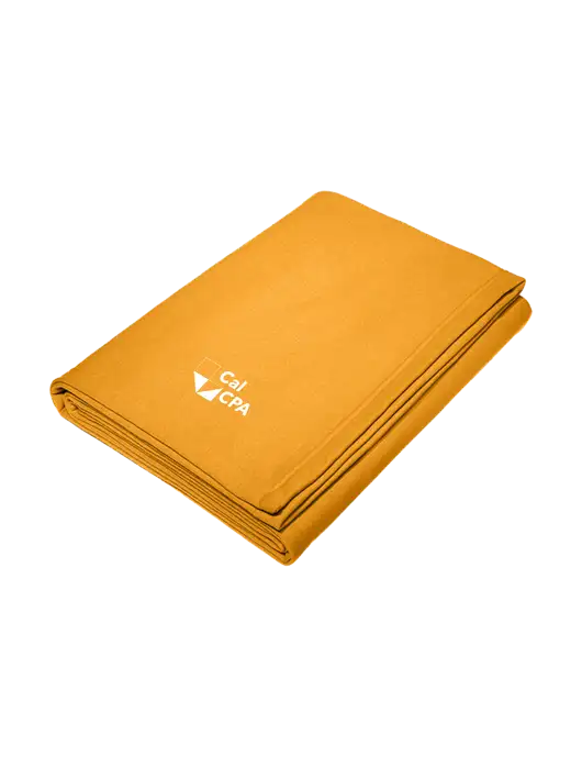 Core Gold Fleece Sweatshirt Blanket w/CalCPA Logo