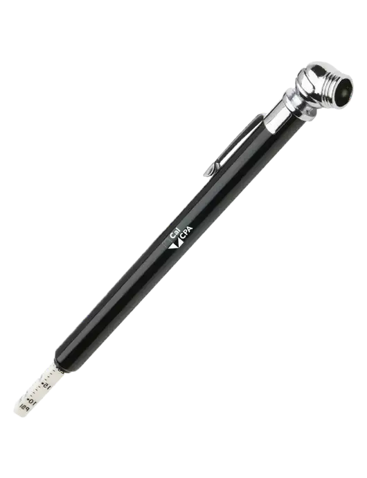 Quick View Black Tire Gauge w/CalCPA Logo