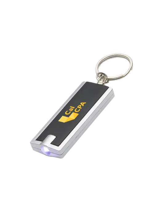 Simple Touch Black LED Keychain w/CalCPA Logo