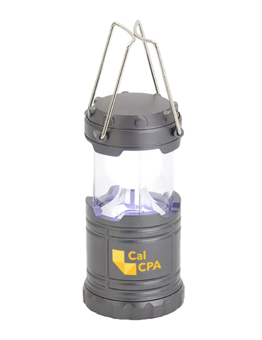 Gunmetal Mini Retro Lantern w/CalCPA Logo