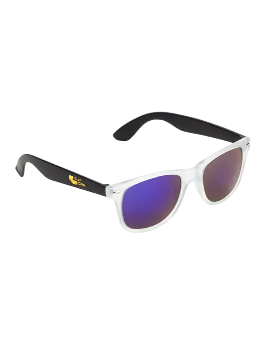 Key West Black Mirrored Sunglasses w/CalCPA Logo
