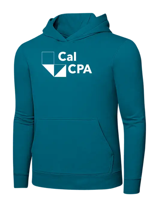 Dark Teal 7.8 oz Ring Spun Hooded Sweatshirt w/CalCPA Logo