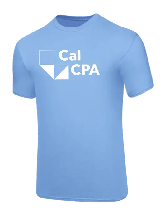 Core Blend Light Blue T-Shirt w/CalCPA Logo