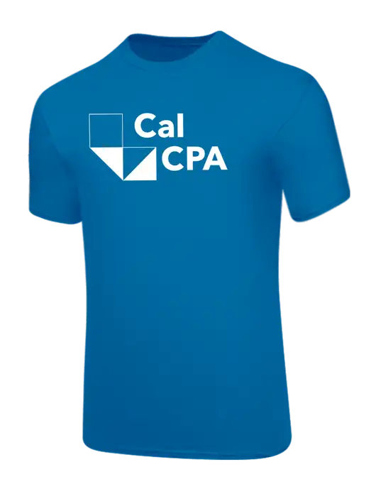 Core Blend Sapphire Blue T-Shirt w/CalCPA Logo