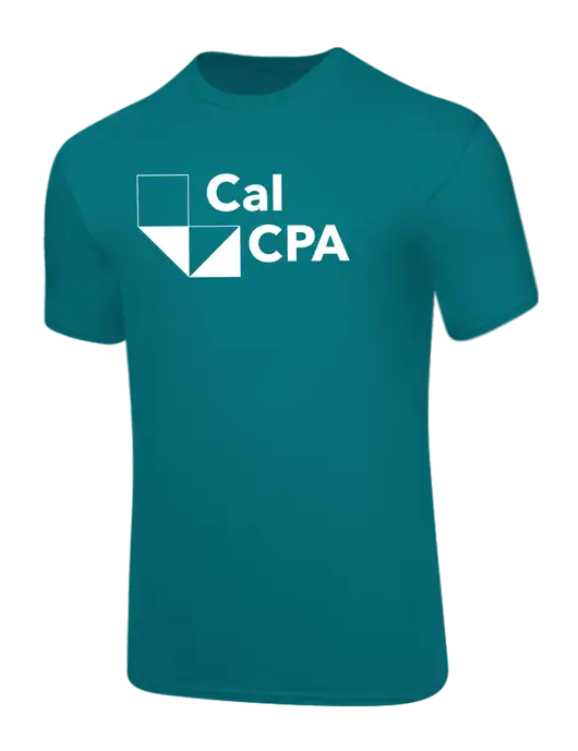 Core Blend Teal T-Shirt w/CalCPA Logo
