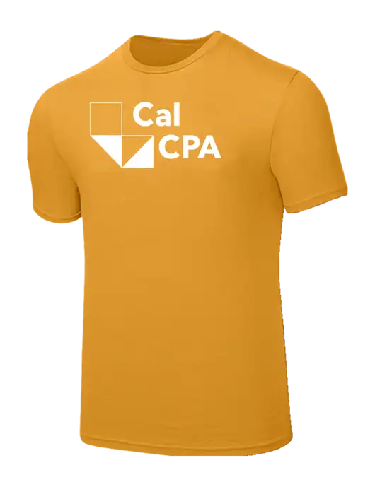 Seriously Soft Yellow Gold T-Shirt w/CalCPA Logo