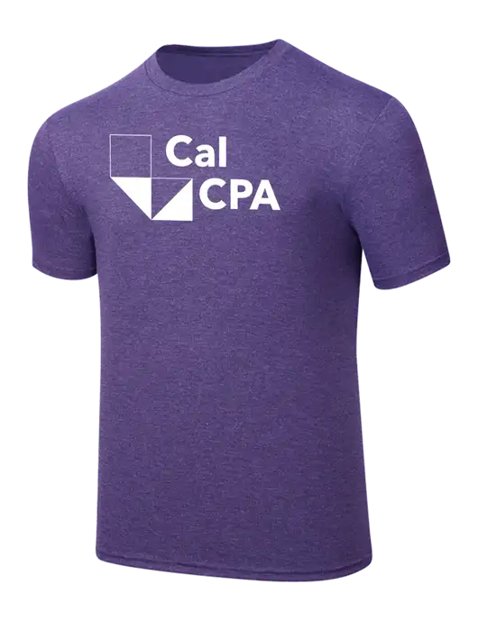 Simply Soft Purple Frost 4.5oz  Poly/Combed Ring Spun Cotton T-Shirt w/CalCPA Logo