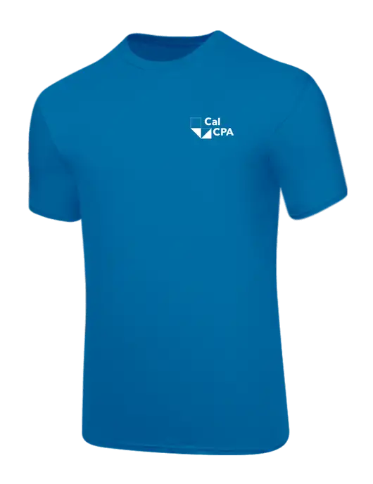 Core Blend Sapphire Blue T-Shirt w/CalCPA Logo