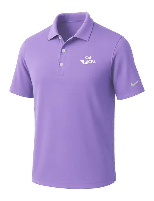 NIKE Light Purple Dri-Fit Micro Pique Polo w/CalCPA Logo