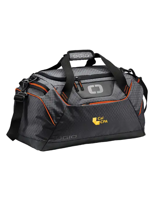 OGIO Tarmac/Orange Catalyst Duffle
 w/CalCPA Logo