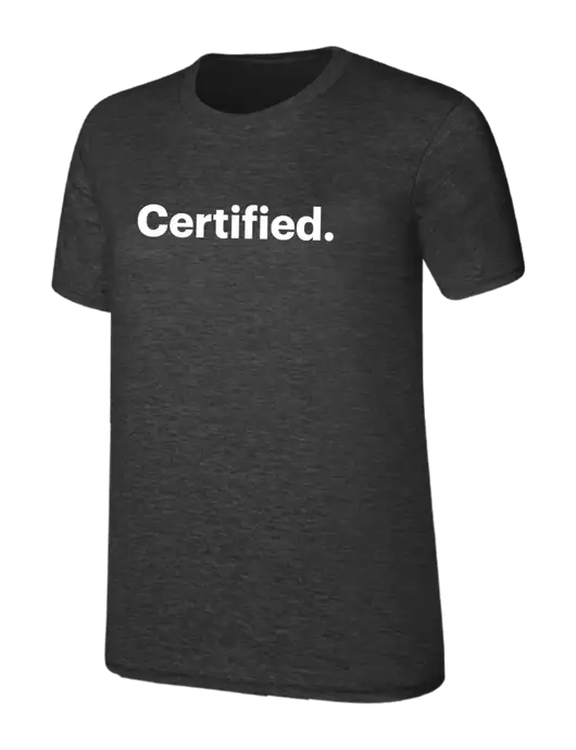 Womens Ring Spun Dark Heather Grey 4.5 oz T-Shirt w/Certified Logo, CalCPA Logo